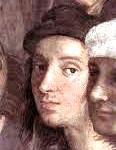 Raphael. autoportrait Ecole d'Athènes